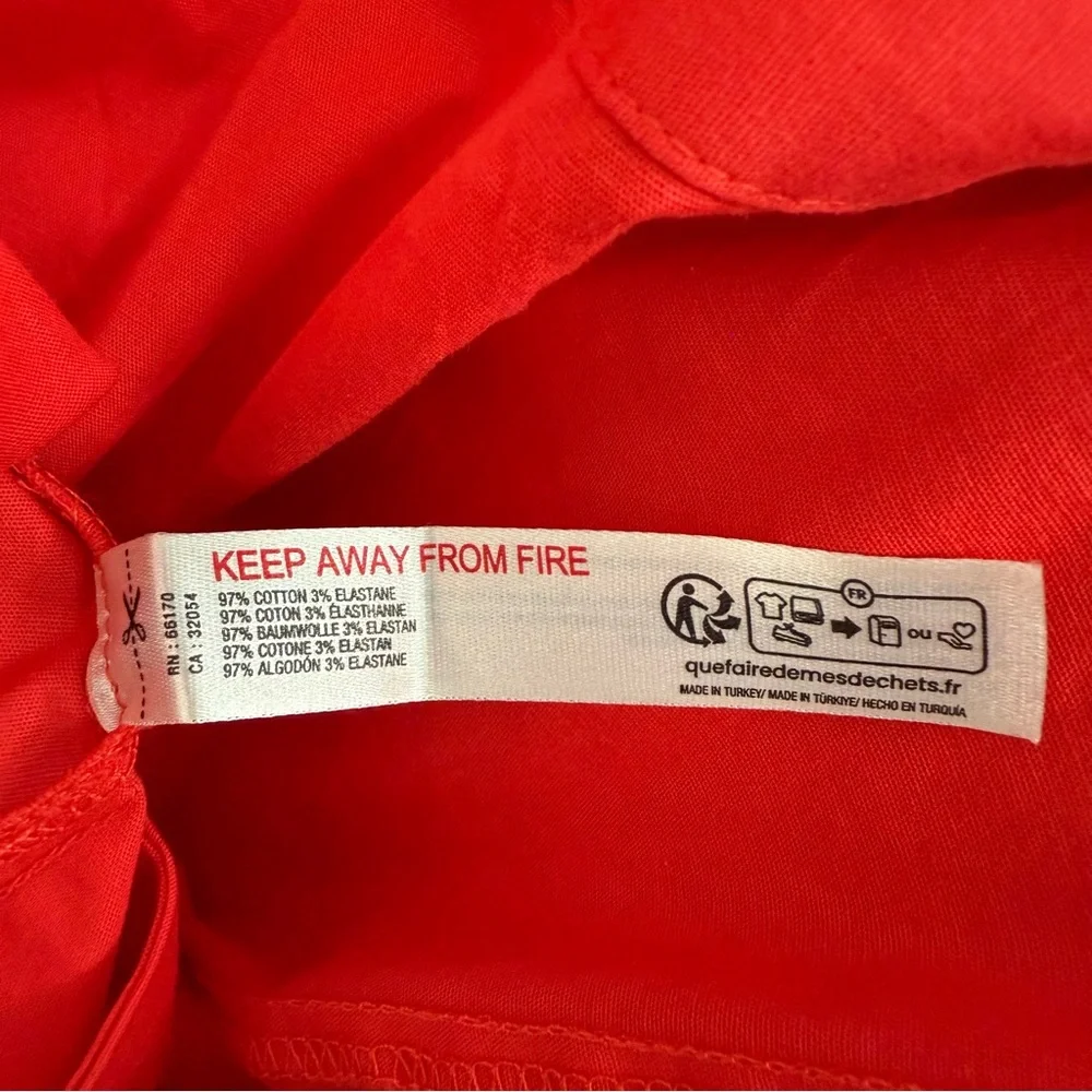 NWT Free People Red Fifi Midi Dress Spaghetti Strap Smocked Top Size Large $98 - Picture 6 of 9